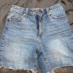 Blue Denim Cutoff Shorts